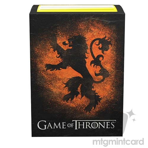 Dragon Shield 100 - Standard Deck Protector Sleeves - Brushed Art Matte - Game of Thrones - House Lannister - AT-16030