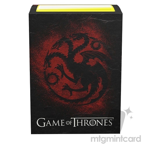 Dragon Shield 100 - Standard Deck Protector Sleeves - Brushed Art Matte - Game of Thrones - House Targaryen - AT-16031