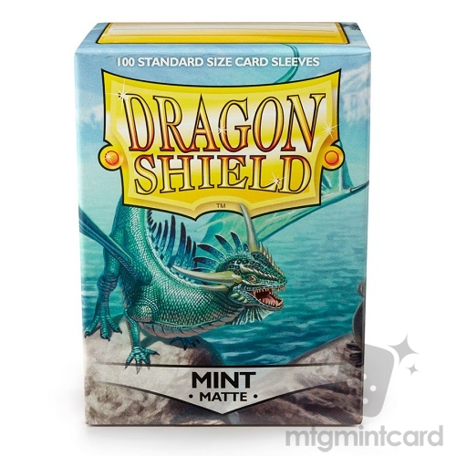 Dragon Shield 100 - Standard Deck Protector Sleeves - Matte Mint - AT-11025