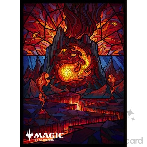 Ensky 80 - Magic MTG Players Card Sleeves - Dominaria United - Stained Glass Ver. Mountain - MTGS-240