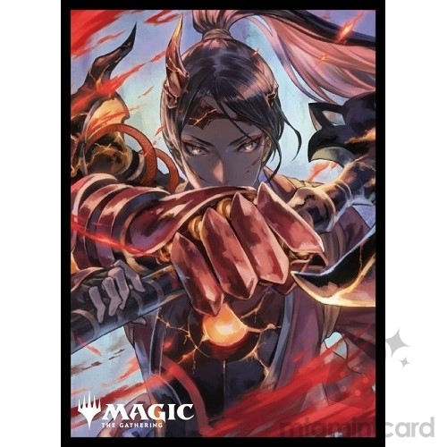 Ensky 80 - Magic MTG Players Card Sleeves - Kamigawa: Neon Dynasty - Risona, Asari Commander - MTGS-206