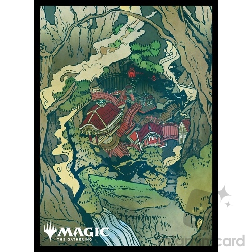 Ensky 80 - Magic MTG Players Card Sleeves - Kamigawa: Neon Dynasty - Ukiyo-e - Forest (B) - MTGS-221