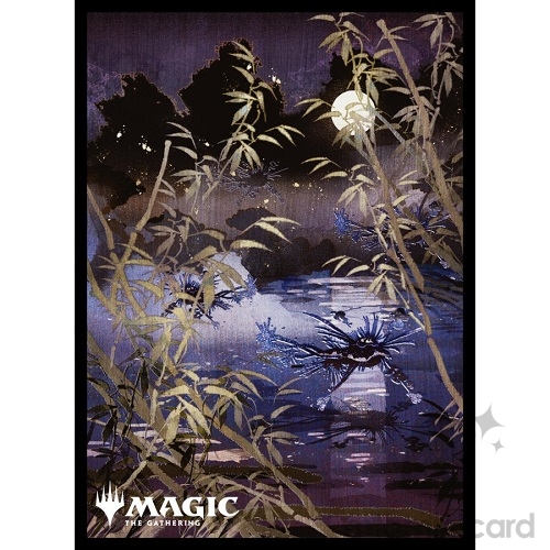 Ensky 80 - Magic MTG Players Card Sleeves - Kamigawa: Neon Dynasty - Ukiyo-e - Swamp (A) - MTGS-216