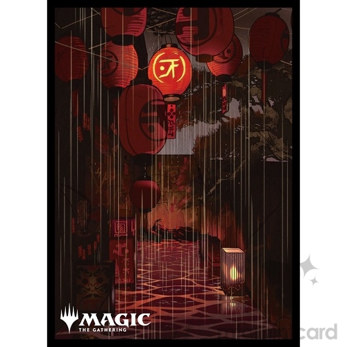 Ensky 80 - Magic MTG Players Card Sleeves - Kamigawa: Neon Dynasty - Ukiyo-e - Swamp (B) - MTGS-217