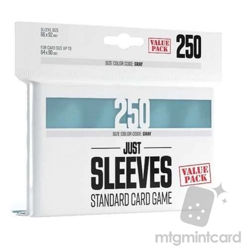 Gamegenic 250 - JUST SLEEVES - STANDARD CARD GAME VALUE PACK 66 X 92 MM - CLEAR - GGX10010ML