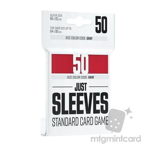Gamegenic 50 - JUST SLEEVES - STANDARD CARD GAME 66 X 92 MM - RED - GGX10005ML