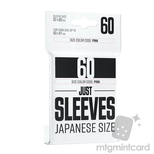 Gamegenic 60 - JUST SLEEVES - JAPANESE SLEEVES 62 X 89 MM - BLACK - GGX10012ML