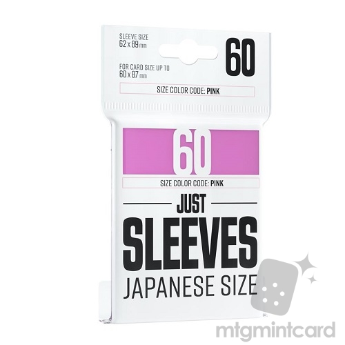 Gamegenic 60 - JUST SLEEVES - JAPANESE SLEEVES 62 X 89 MM - PINK - GGX10019ML
