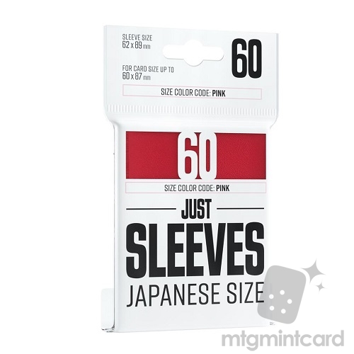 Gamegenic 60 - JUST SLEEVES - JAPANESE SLEEVES 62 X 89 MM - RED - GGX10013ML