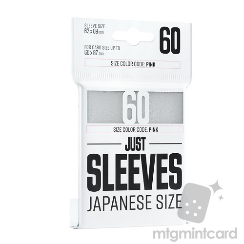 Gamegenic 60 - JUST SLEEVES - JAPANESE SLEEVES 62 X 89 MM - WHITE - GGX10015ML