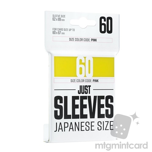 Gamegenic 60 - JUST SLEEVES - JAPANESE SLEEVES 62 X 89 MM - YELLOW - GGX10017ML