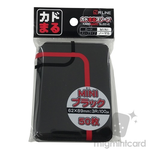 KADOMARU Sleeves 50 - Mini Normal Black - 62 x 89 mm - 010051