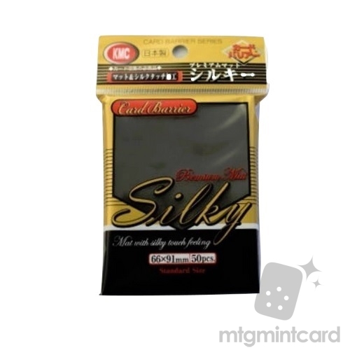 KMC 50 card sleeves deck protectors - Standard Size - Silky Matte Black - 001690