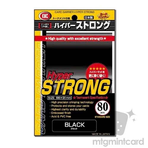 KMC 80 card sleeves deck protectors - Hyper Strong Black - 001836
