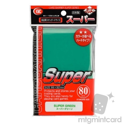 KMC 80 card sleeves deck protectors - Super Green - 001034
