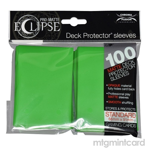 Ultra PRO 100 - Pro Matte Eclipse - Standard Deck Protector Sleeves - Lime Green - 85606