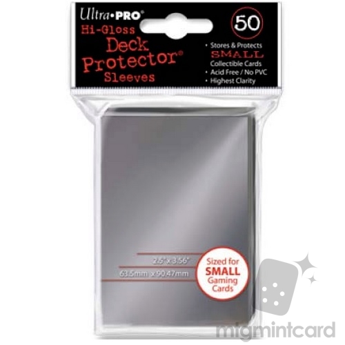 Ultra PRO 50 Small Deck Protector Sleeves HiGloss Silver 82509