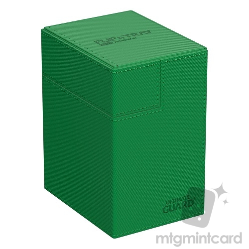 Ultimate Guard 133+ Xenoskin Flip n Tray Deck Case Box - Green - UGD011389