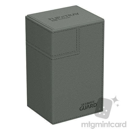 Ultimate Guard 80+ Xenoskin Flip n Tray Deck Case Box - Monocolor Grey - UGD011225