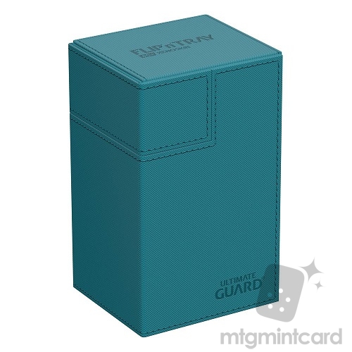 Ultimate Guard 80+ Xenoskin Flip n Tray Deck Case Box - Monocolor Petrol - UGD011223
