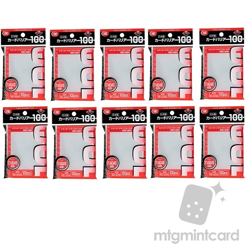 10 x KMC 100 card sleeves deck protectors - Card Barrier 100 - Clear