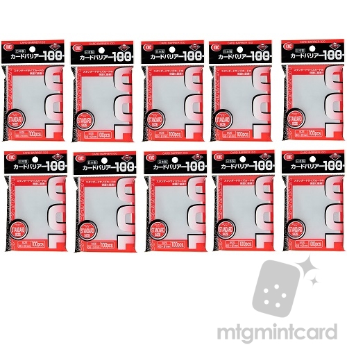 10 x KMC 100 card sleeves deck protectors - Card Barrier 100 - Clear