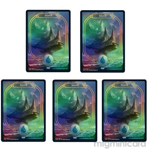 5 x Unsanctioned UND Foil Full Art Island
