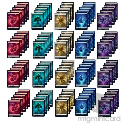 Complete Set - 20x Theros Beyond Death THB Full Art Basic Land (Set of 5)