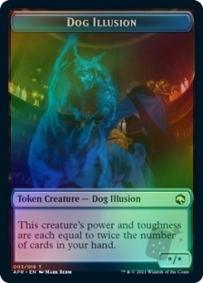 Dog Illusion Token (3/19) // Emblem Mordenkainen (18/19)