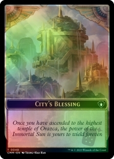 City's Blessing Token (049), Commander Masters English Foil Singles