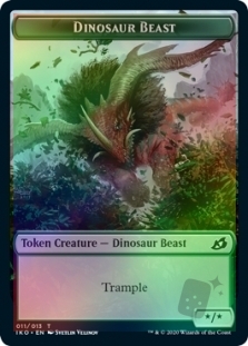 Dinosaur Beast Token (11/13) // Human Soldier Token (5/13)