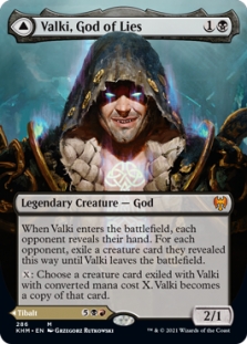 Valki, God of Lies (Borderless) // Tibalt, Cosmic Impostor (Borderless)