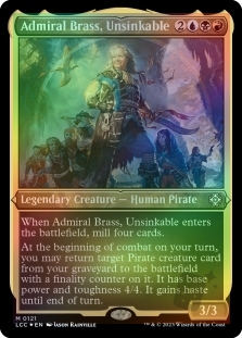 Admiral Brass, Unsinkable(Display Commander)(Not Tournament Legal)