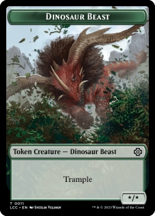 Dinosaur Beast Token (011) // Dinosaur Token (010)