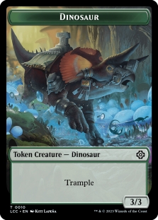 Dinosaur Beast Token (011) // Dinosaur Token (010)