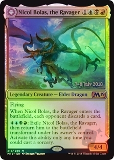 Nicol Bolas, the Ravager // Nicol Bolas, the Arisen (Core Set 2019 Prerelease)