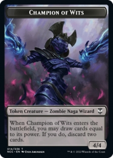 Tentacle Token (13/36) // Champion of Wits Token (14/36)