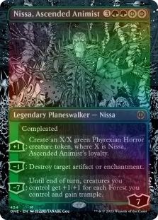 Nissa, Ascended Animist (Borderless) (Step-and-Compleat Foil)