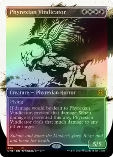 Phyrexian Vindicator (Ichor Borderless) (Step-and-Compleat Foil)