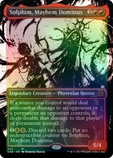 Solphim, Mayhem Dominus (Ichor Borderless) (Step-and-Compleat Foil)