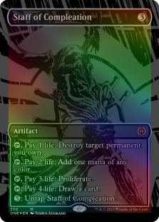 Staff of Compleation (Oil Slick Raised Foil)