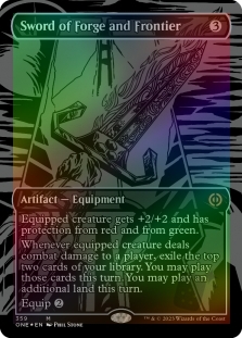 Sword of Forge and Frontier (Oil Slick Raised Foil)