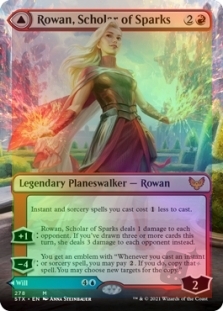 Rowan, Scholar of Sparks (Borderless) // Will, Scholar of Frost (Borderless)