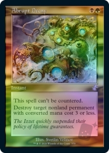Abrupt Decay