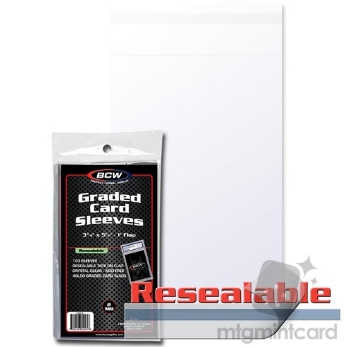 BCW - 100 - Resealable Graded Card Sleeves - 1-RGCS