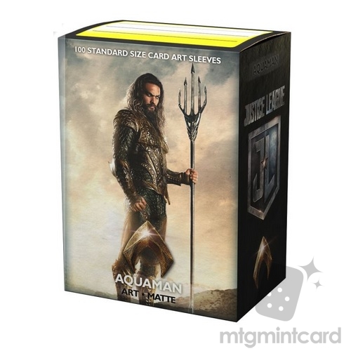Dragon Shield 100 - Standard Deck Protector Sleeves - Art Matte Justice League - Aquaman - AT-16017