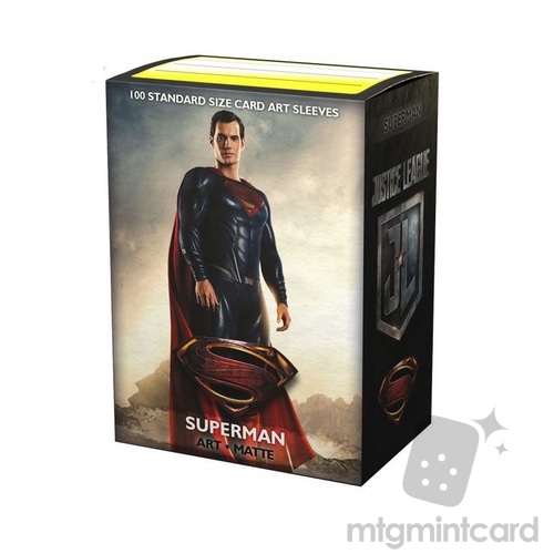 Dragon Shield 100 - Standard Deck Protector Sleeves - Art Matte Justice League - Superman - AT-16018