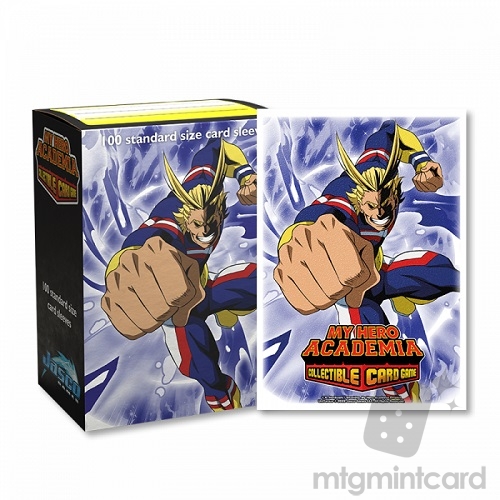 Dragon Shield 100 - Standard Deck Protector Sleeves - Art Matte - My Hero Academia - All Might Punch - AT-16035