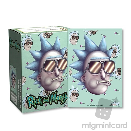Dragon Shield 100 - Standard Deck Protector Sleeves - Brushed Art - Rick and Morty - Cool Rick - AT-16074