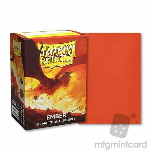 Dragon Shield 100 - Standard Deck Protector Sleeves - Dual Matte - Ember (Alaric, Revolution Kindler) - AT-15054